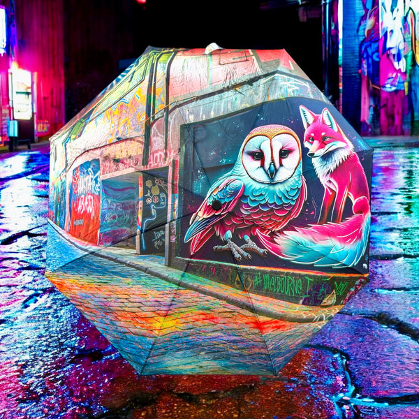 OWL AND FOX COMPACT UMBRELLA - PRESALE